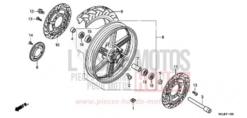 ROUE AVANT CBF1000FAC de 2012